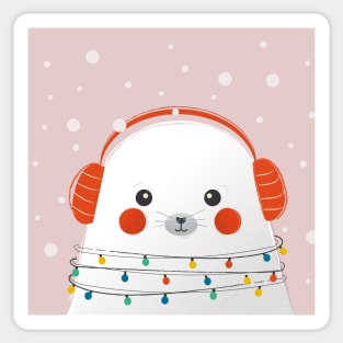 Christmas baby seal Sticker